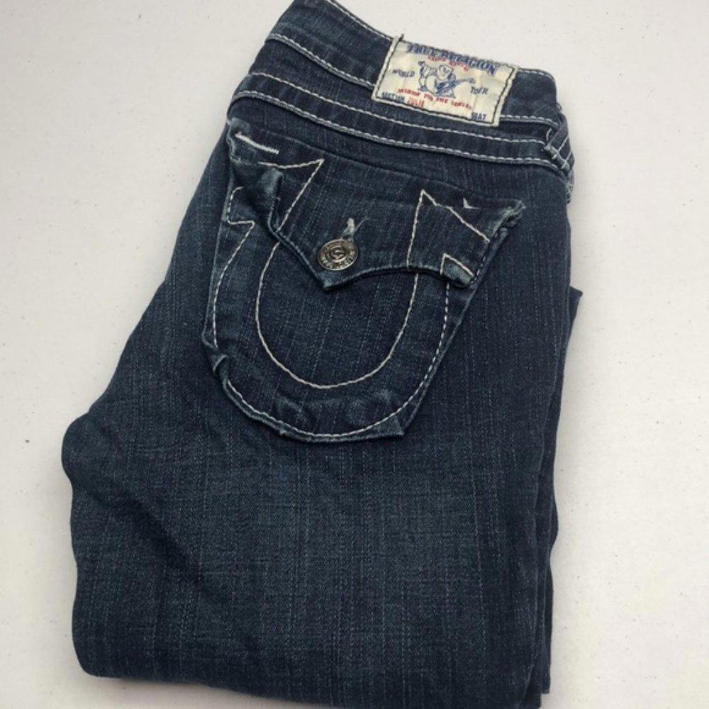 MADE IN USA 🇺🇸 VINTAGE TRUE RELIGION JULIE SKINNY JEANS 25x30 🇺🇸